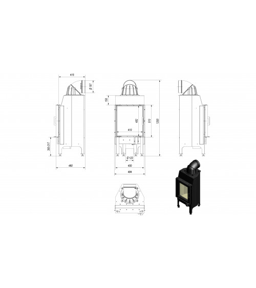 Inserto para chimenea NADIA 10