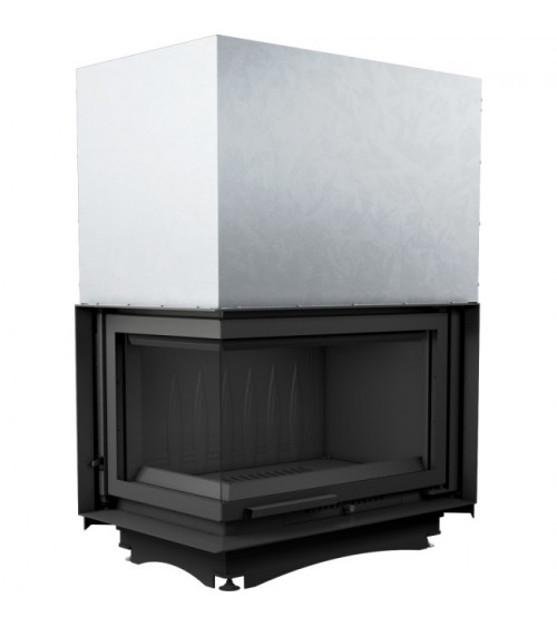 Inserto para chimenea OLIWIA 18 BS DECO cristal en el lado izquierdo