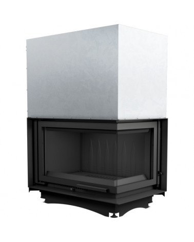 Inserto para chimenea OLIWIA 18 BS cristal en el lado izquierdo puerta de guillotina