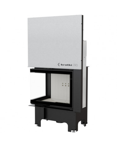 Insert cheminée VN 700/480 BS vitre à gauche ouverture relevable