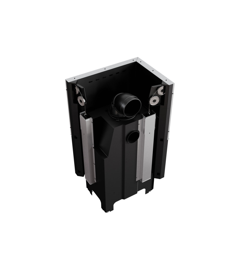 Inserto para chimenea VN 610/430 BS cristal en el lado izquierdo puerta de guillotina Inserto para chimenea VN 610/430 BS cristal en el lado izquierdo puerta de guillotina