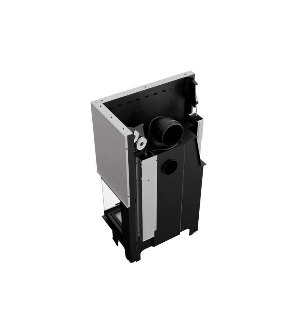 Inserto para chimenea VN 810/410 BS cristal en el lado izquierdo puerta de guillotina Inserto para chimenea VN 810/410 BS cristal en el lado izquierdo puerta de guillotina