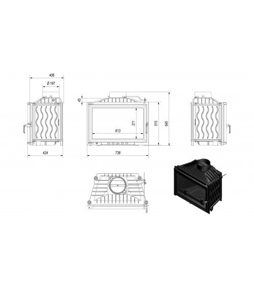 Insert cheminée WIKTOR 14