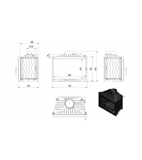 Insert cheminée WIKTOR 14 DECO