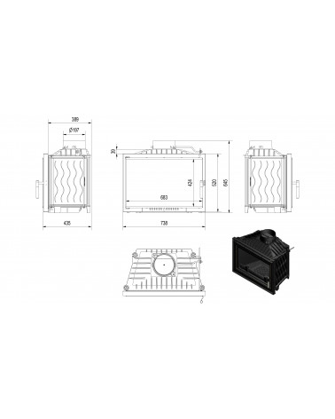 Insert cheminée WIKTOR 14 DECO