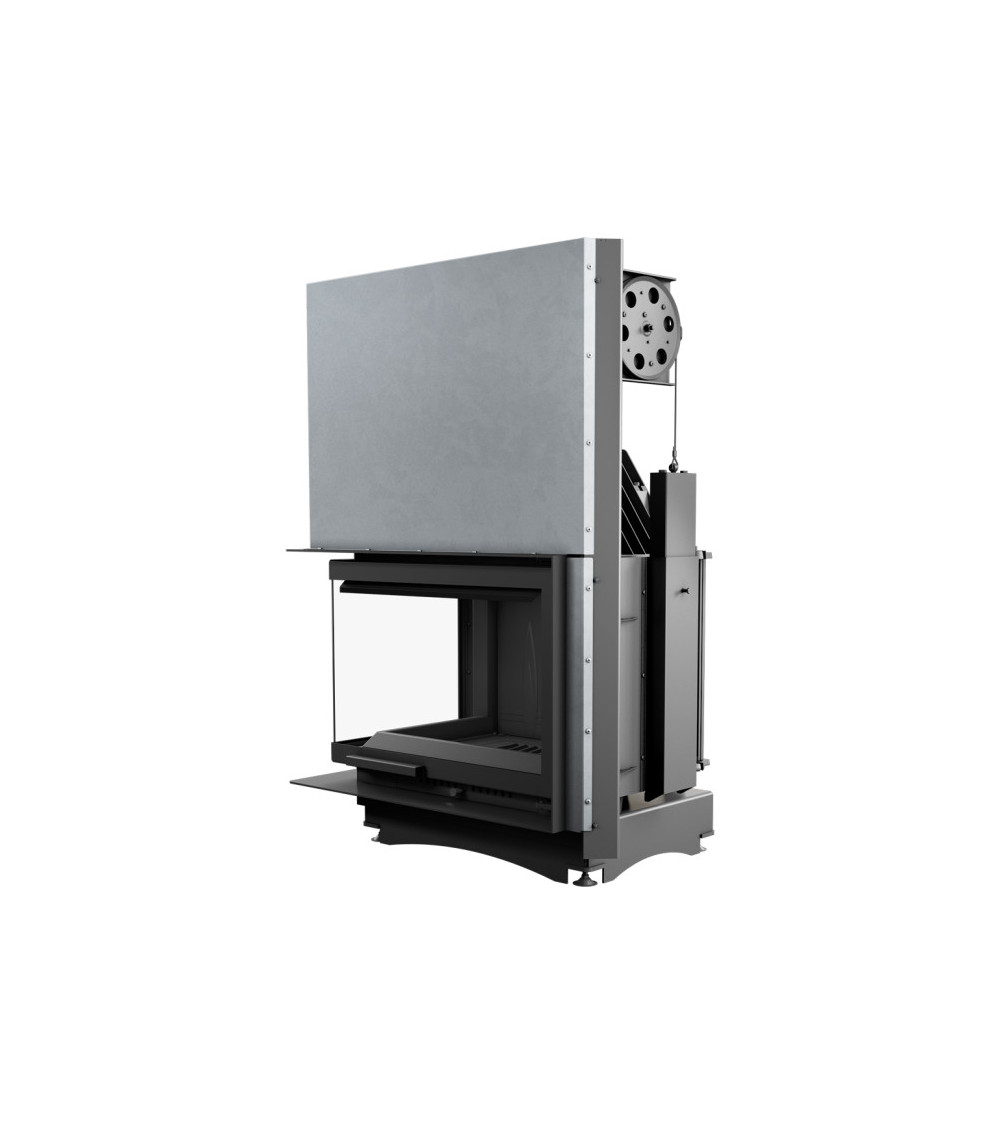 Inserire l'angolo camino Trivision 10 kw