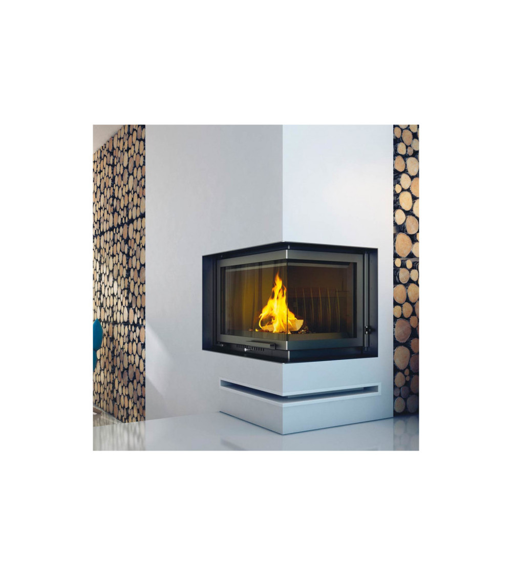 Insert cheminée ZUZIA 16 BS vitre à droite ouverture relevable