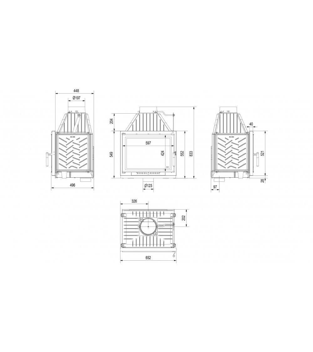 Insert cheminée ZUZIA ECO 12 DECO