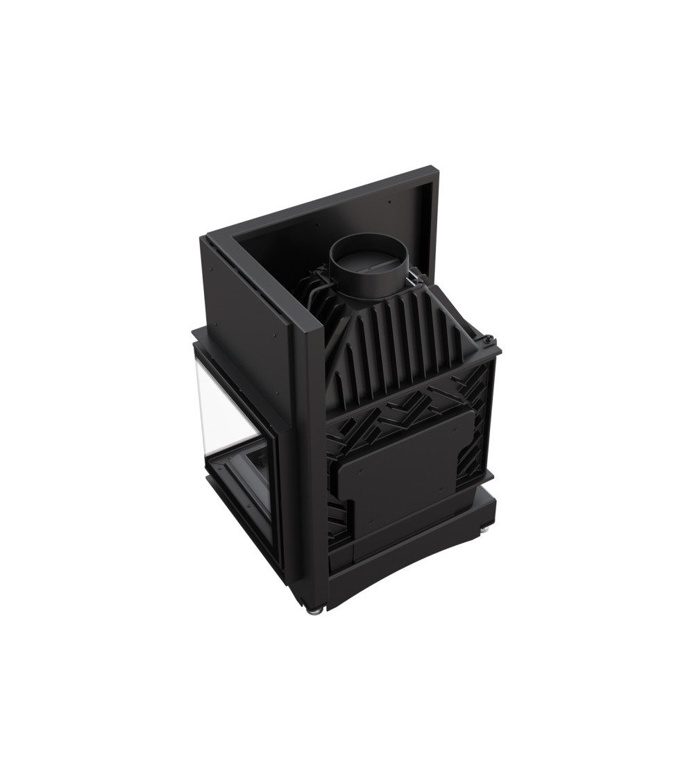 Inserto para chimenea ZUZIA ECO 12 BS DECO cristal en el lado izquierdo