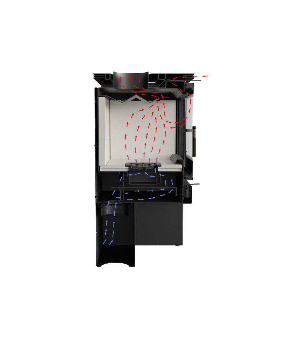 Insert cheminée JUNO 12 PANNEAU BLANC