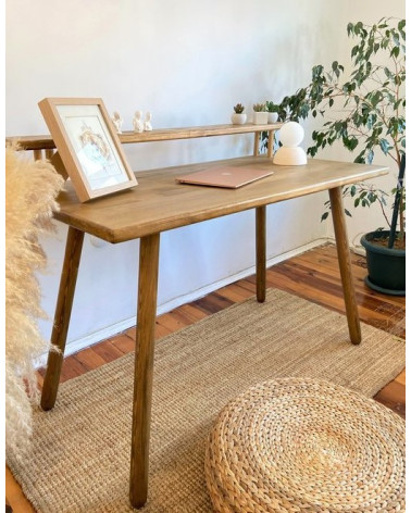 DEMAN massief houten bureau 120 x 60 cm