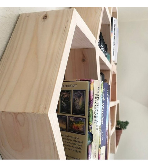 DECOR 252 6-delige zeshoekige houten plank 42 x 10 cm
