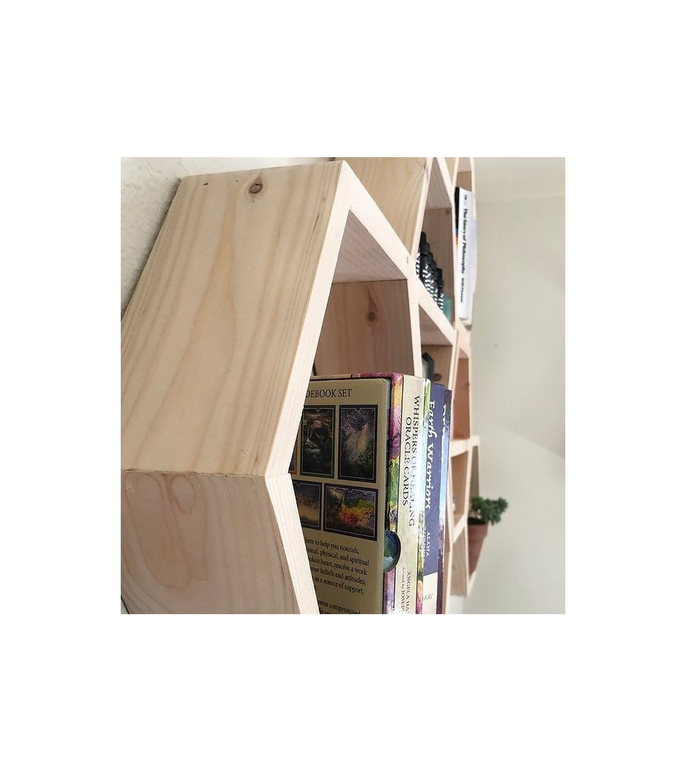 DECOR 252 6-delige zeshoekige houten plank 42 x 10 cm
