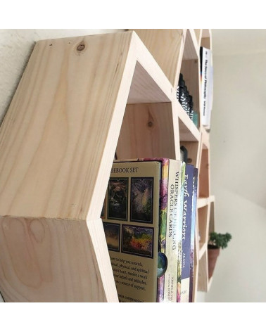 DECOR 252 6-delige zeshoekige houten plank 42 x 10 cm