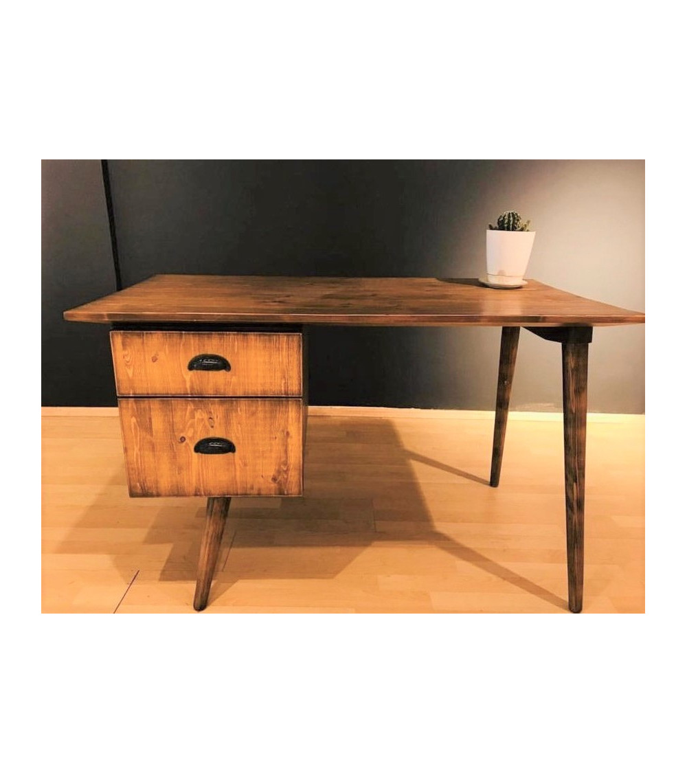 Bureau bois massif DEMAN 120 x 60 cm  Azura Home Design