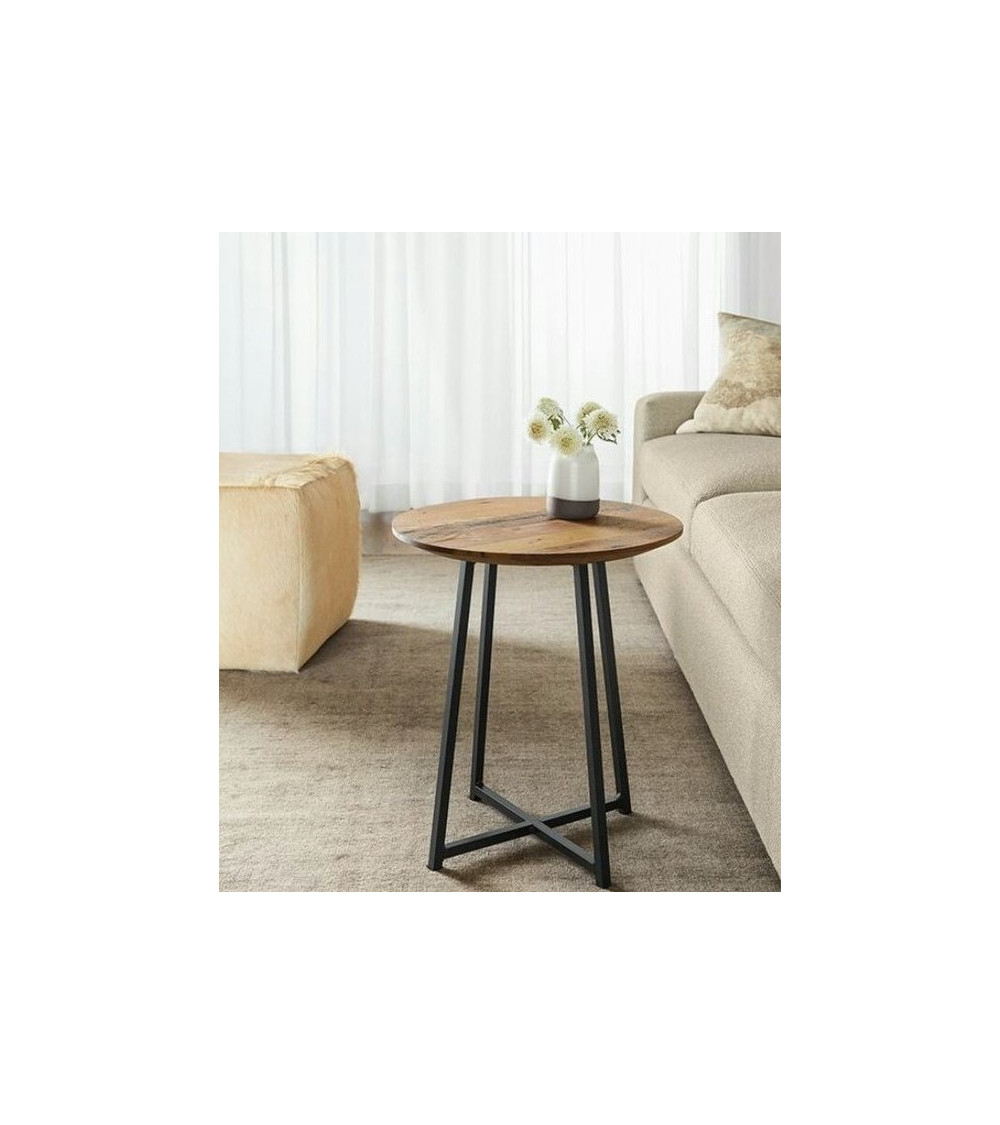 Table d'appoint ronde en bois LOFT 60 x 45 cm