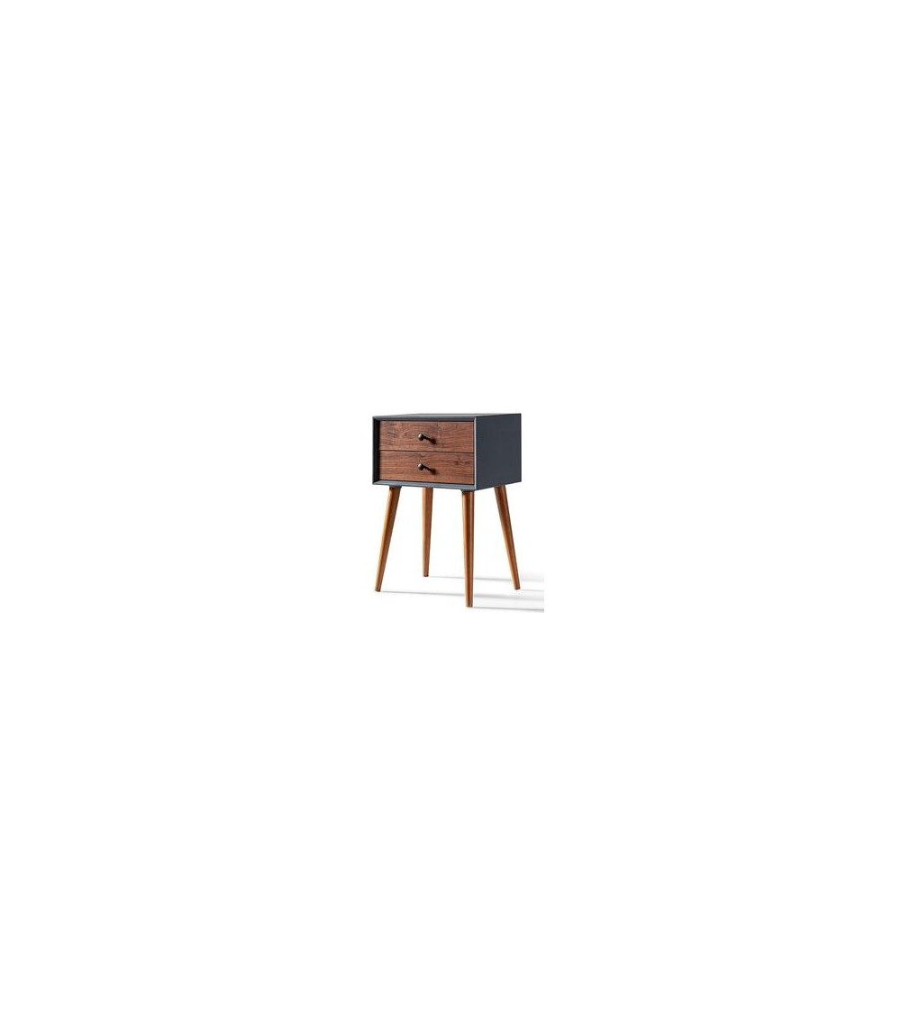Table de chevet en bois 2 tiroirs CLARA 50 cm