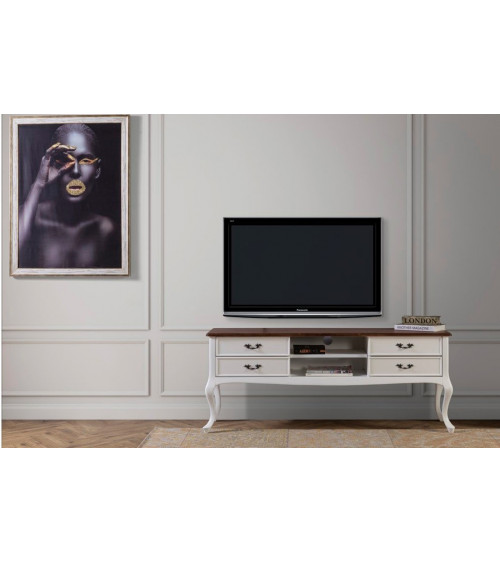 Meuble TV en bois de hêtre ARLEN 150 cm