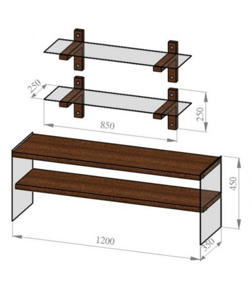 Ensemble meuble TV en bois NEOSTILL TV 102