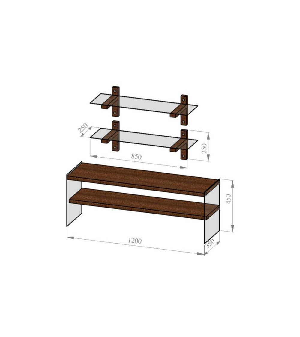 Mueble de TV en madera TENDRE 180 cm Mueble de TV en madera TENDRE 180 cm