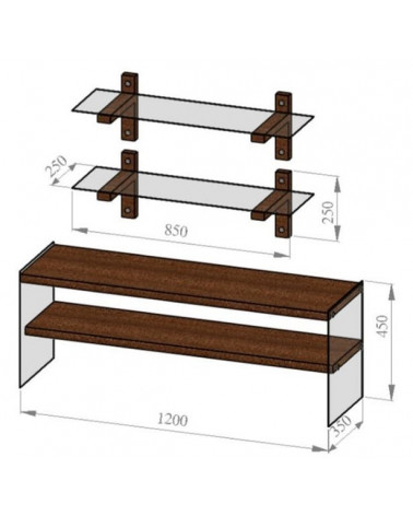 Ensemble meuble TV en bois NEOSTILL TV 102