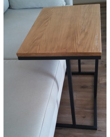 Table d'appoint en bois et métal LOFT 60 x 40 cm