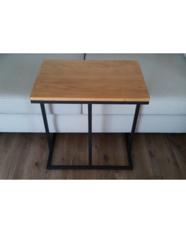 Table d'appoint en bois et métal LOFT 60 x 40 cm
