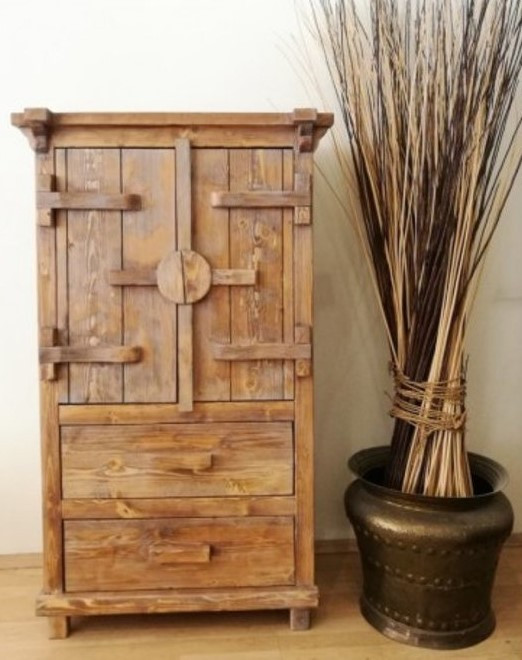 Armoire rangement en bois TIBET 85 x 145 cm