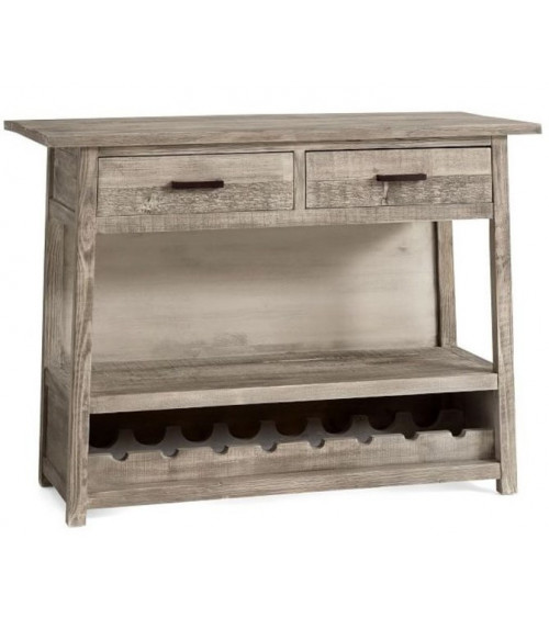 Console bar pour bouteilles en bois RUNAS 90 cm