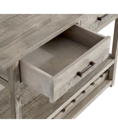 Console bar pour bouteilles en bois RUNAS 90 cm