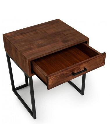 Table de chevet en bois 1 tiroir WODDEN 50 cm