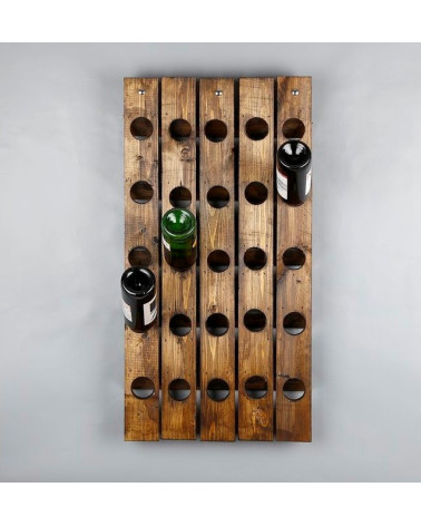 Consola bar para botellas en madera LINDEN 90 cm