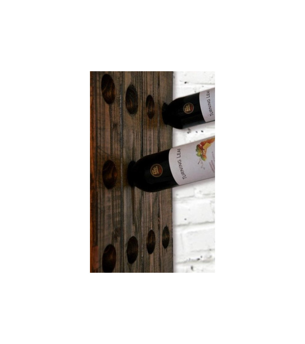 Support mural pour bouteilles en bois 85 x 45 cm