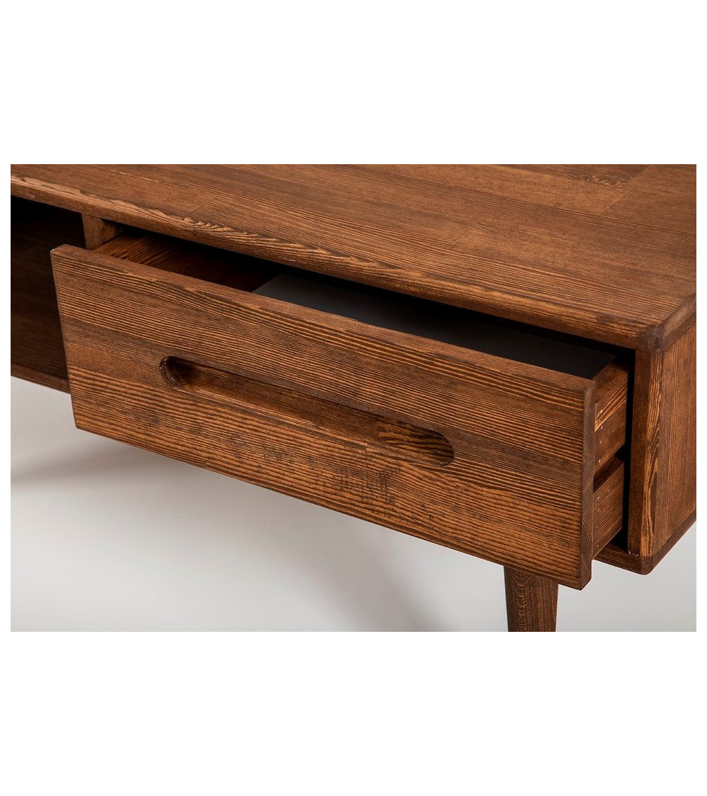 Bureau bois massif DEMAN 120 x 60 cm Bureau bois massif DEMAN 120 x 60 cm