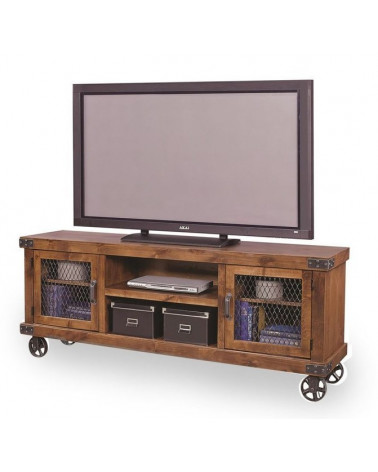 Meuble TV à roulettes en bois MARGARIT 150 cm