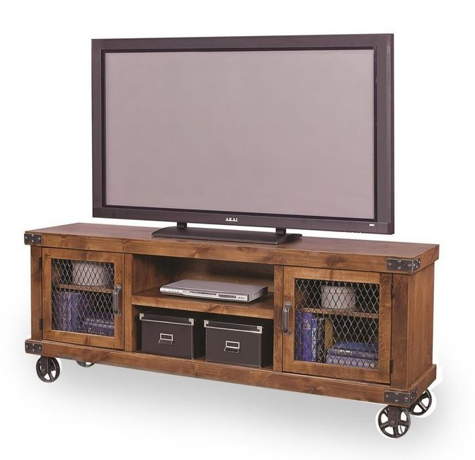 Mueble de TV con ruedas en madera MARGARIT 150 cm