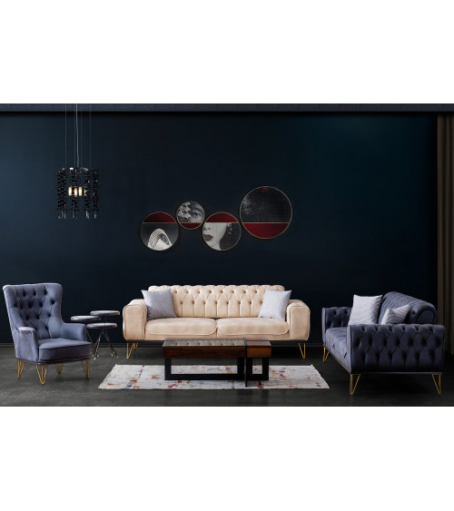 Ensemble canapé et fauteuil ARIZONA vert