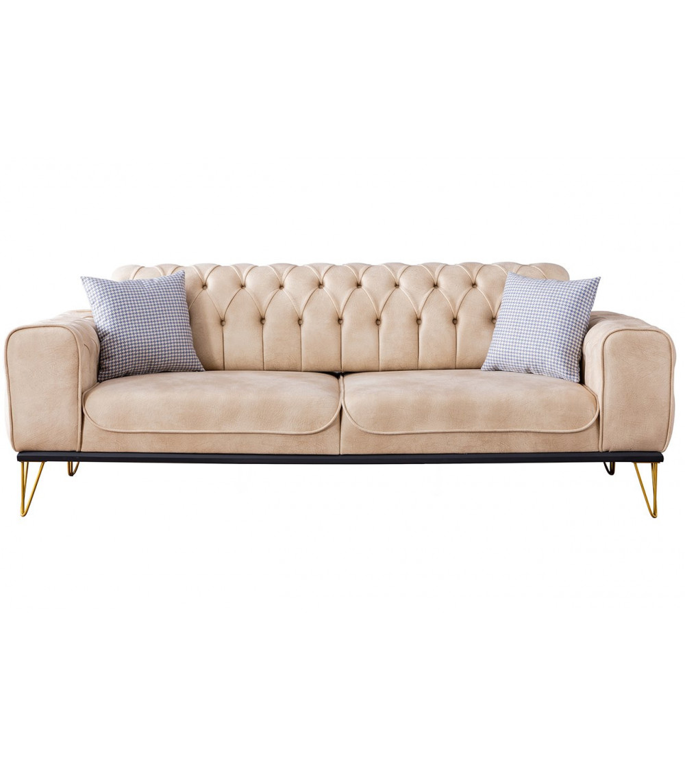 Ensemble canapé et fauteuil BARCELONA beige Ensemble canapé et fauteuil BARCELONA beige