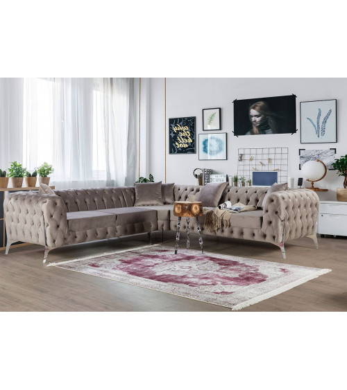 Ensemble canapé d'angle MILDOR 170 cm en plusieurs couleurs