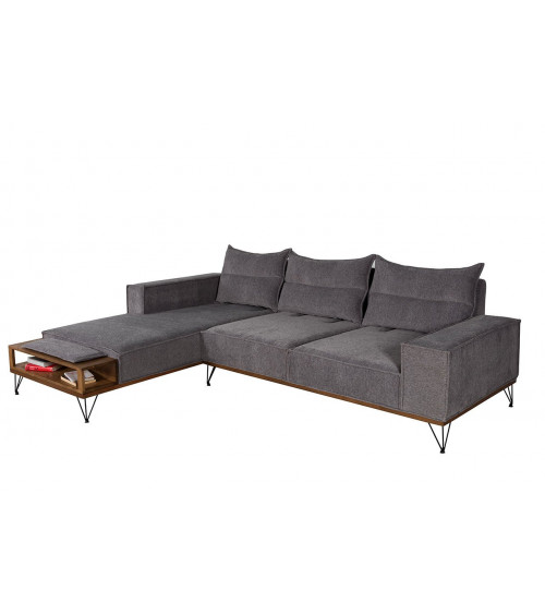 Canapé d'angle SOFT gris 280 x 200 cm