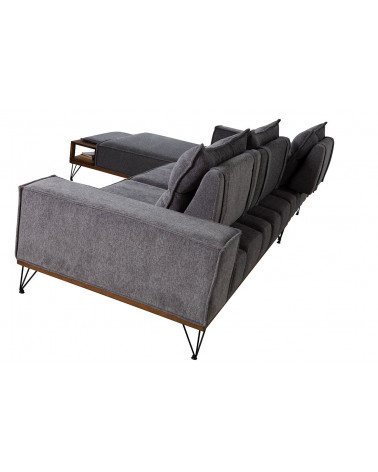 Canapé d'angle SOFT gris 280 x 200 cm