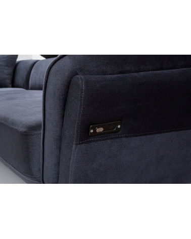 Canapé d'angle électrique ENZO bleu 315 x 315 cm