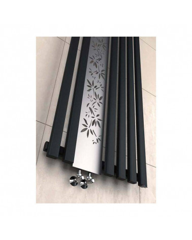 Radiateur eau chaude FLOWER noir mat en plusieurs dimensions