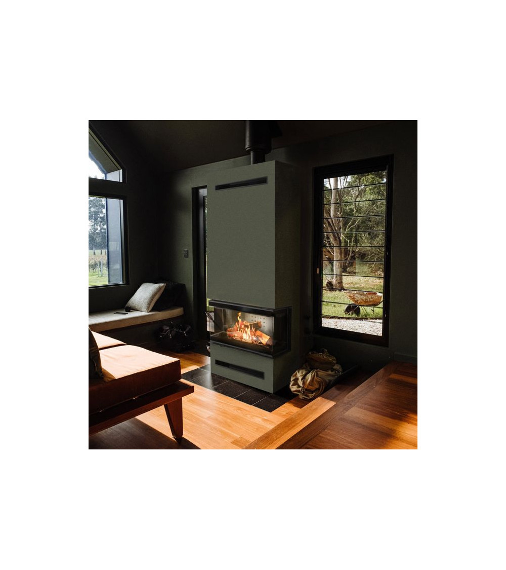 Inserto para chimenea JUNO 12 PANEL NEGRO