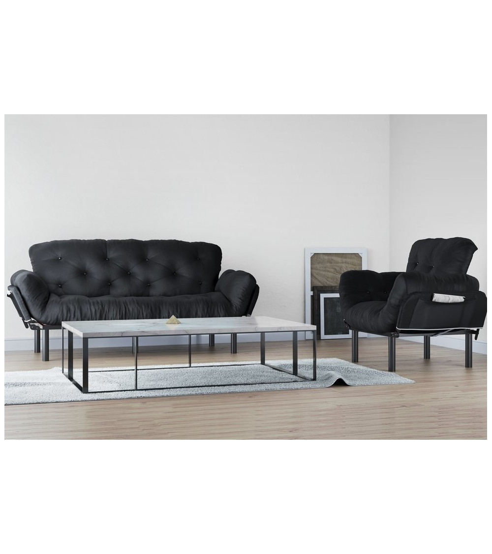 Ensemble canapé triple convertible et fauteuil NITTA en plusieurs couleurs