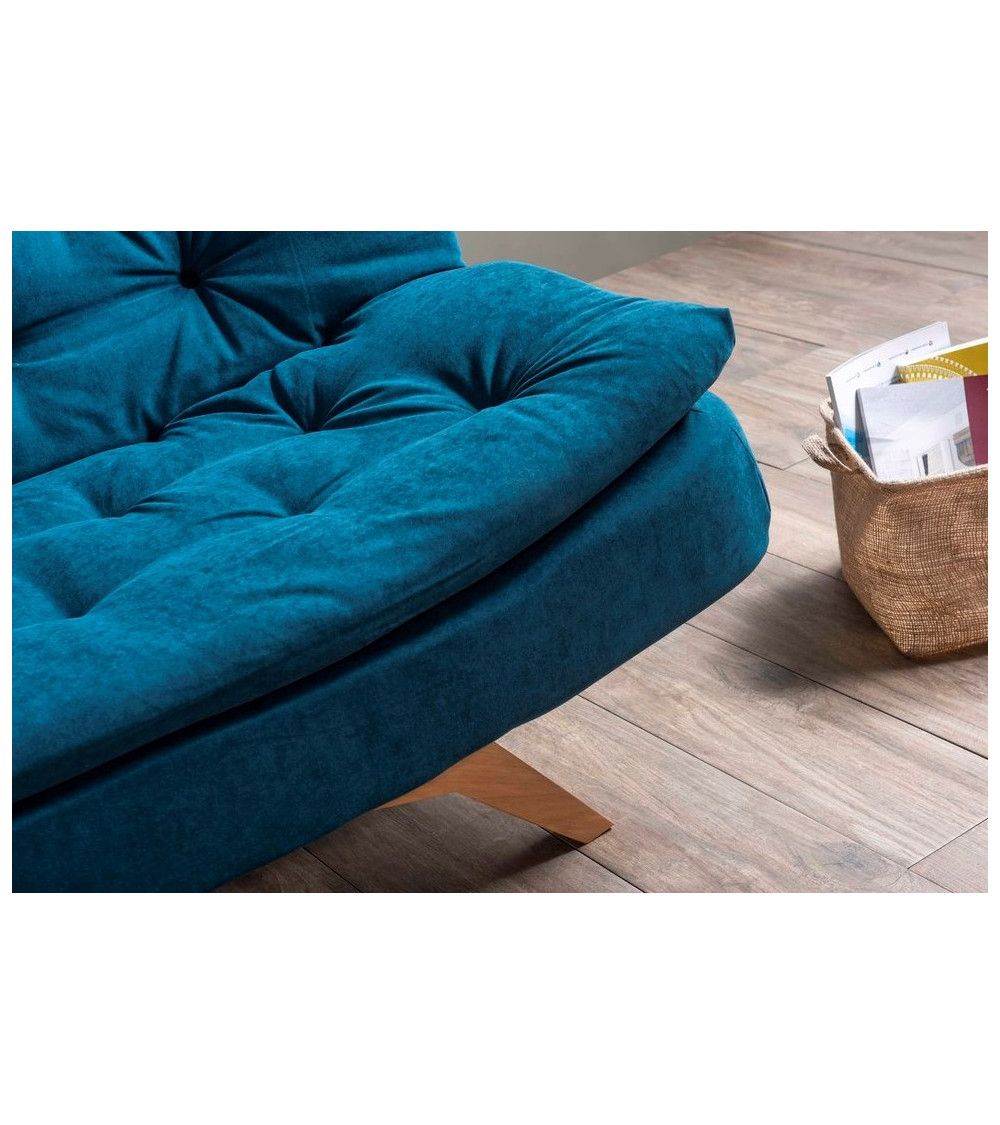 Canapé triple convertible SALLY 194x90 cm bleu pétrole Canapé triple convertible SALLY 194x90 cm bleu pétrole