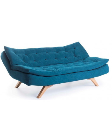 Canapé triple convertible SALLY 194x90 cm bleu pétrole