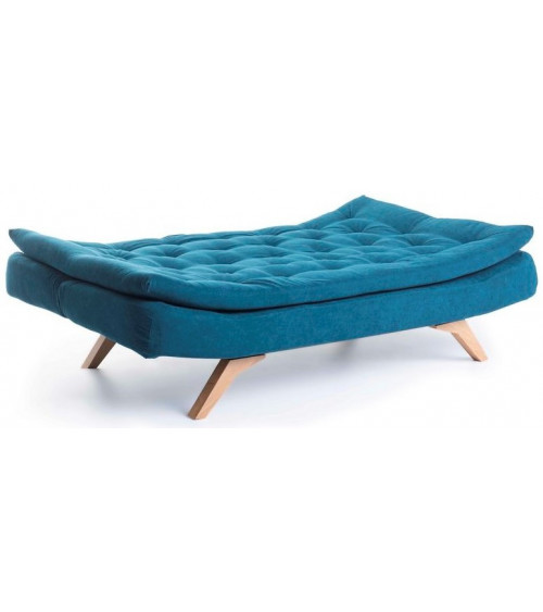 Canapé triple convertible SALLY 194x90 cm bleu pétrole