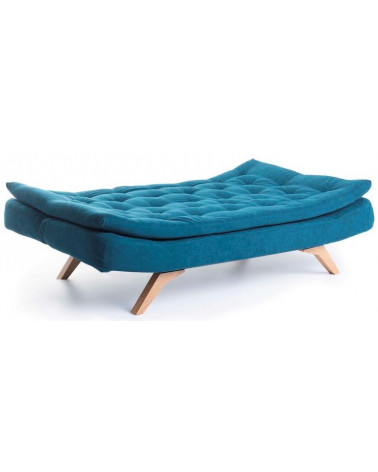 Canapé triple convertible SALLY 194x90 cm bleu pétrole