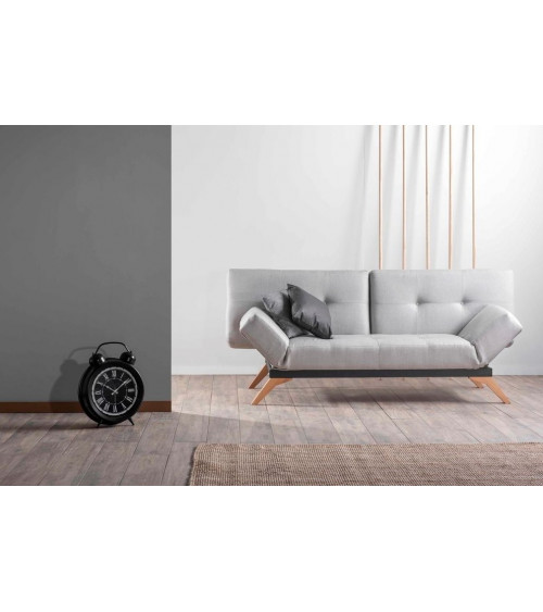 Canapé triple convertible LUKE 225x95 cm gris